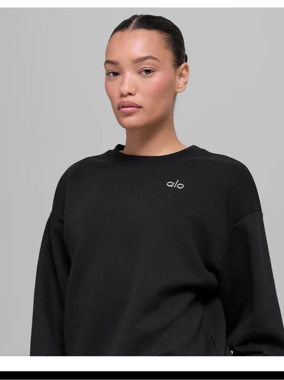 ALO Accolade straight leg sweatpant and crew neck sweatshirt set - Picture 2 of 5
